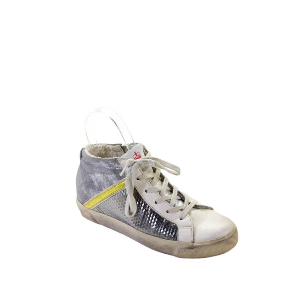 Leather Crown Womens Leather High Top Sneakers White Size 35 5